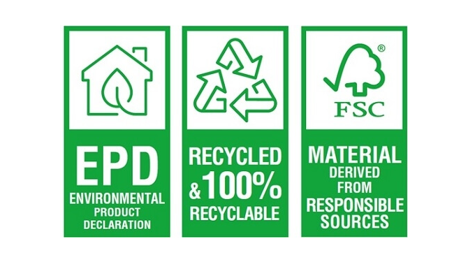 Afbeelding voor: Aguaplast verpakkingen voorzien van duurzaameheids-symbolen