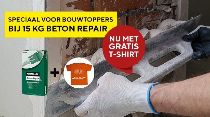 Afbeelding voor: Gratis Aguaplast T-shirt bij 15 kg Beton Repair
