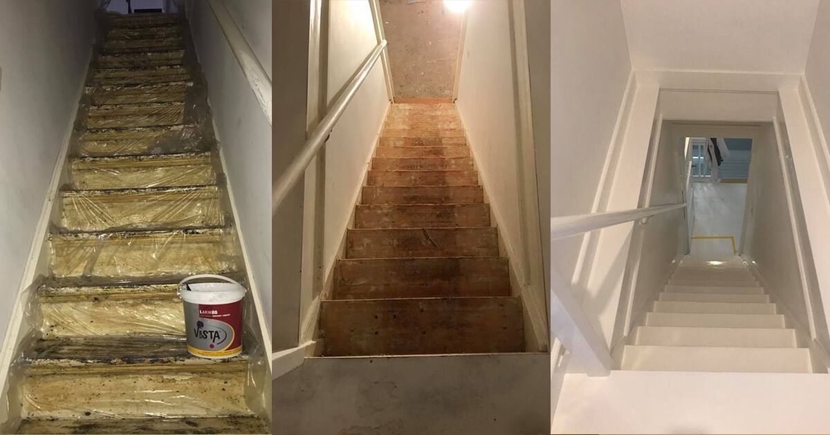 Verf van trap verwijderen